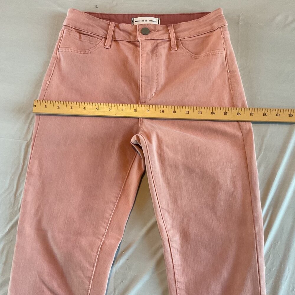 NWOT Articles Of Society London Crop Flair Lahaina Pink Womens Jeans New - Picture 10 of 14